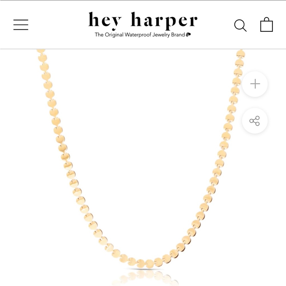 Hey Harper Heart Necklace - gold; waterproof; brand new in box